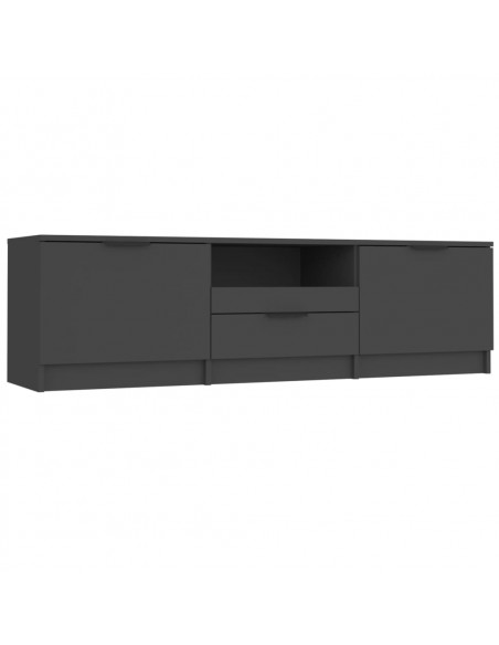 Mobile Porta TV Nero 140x35x40 cm in Legno Multistrato