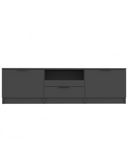 Mobile Porta TV Nero 140x35x40 cm in Legno Multistrato
