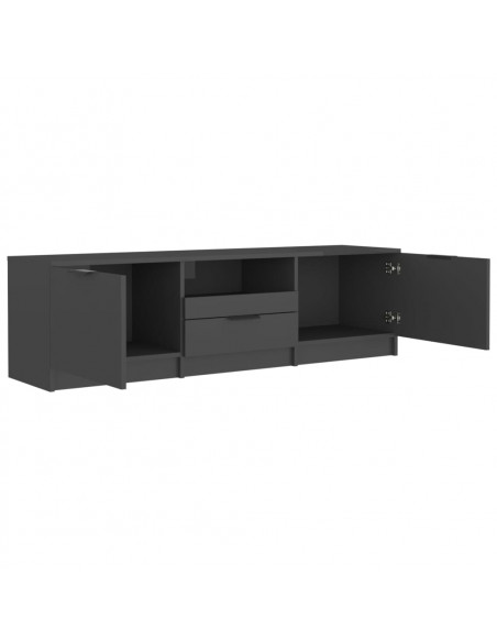 Mobile Porta TV Nero 140x35x40 cm in Legno Multistrato