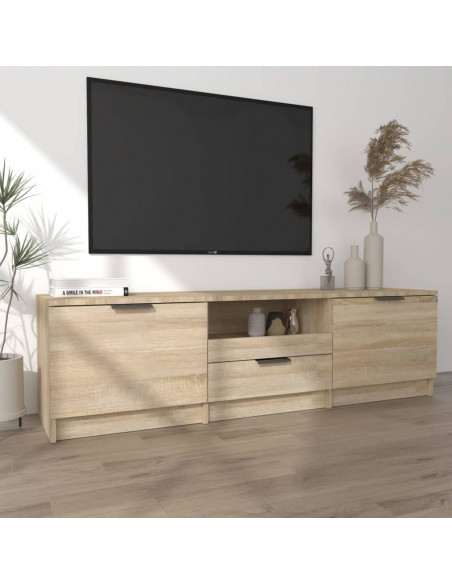 Mobile per TV Rovere Sonoma 140x35x40cm Legno Multistrato