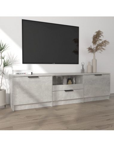 Mobile per TV Grigio Cemento 140x35x40cm Legno Multistrato
