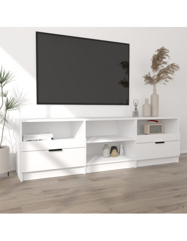 Mobile Porta TV Bianco 150x33,5x45 cm in Legno Multistrato