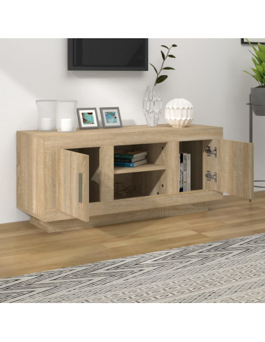 Mobile Porta TV Rovere Sonoma 102x35x45 cm in Legno Multistrato