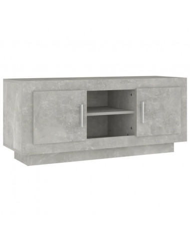 Mobile Porta TV Grigio Cemento 102x35x45cm in Legno Multistrato