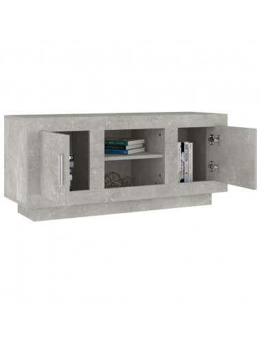Mobile Porta TV Grigio Cemento 102x35x45cm in Legno Multistrato