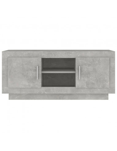 Mobile Porta TV Grigio Cemento 102x35x45cm in Legno Multistrato