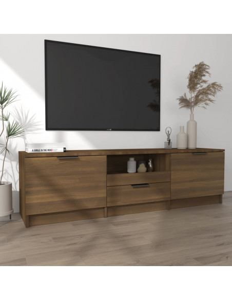 Mobile TV Rovere Marrone 140x35x40 cm in Legno Multistrato