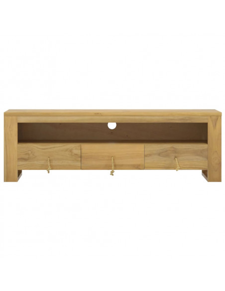 Mobile Porta TV 110x30x35 cm in Legno Massello di Teak