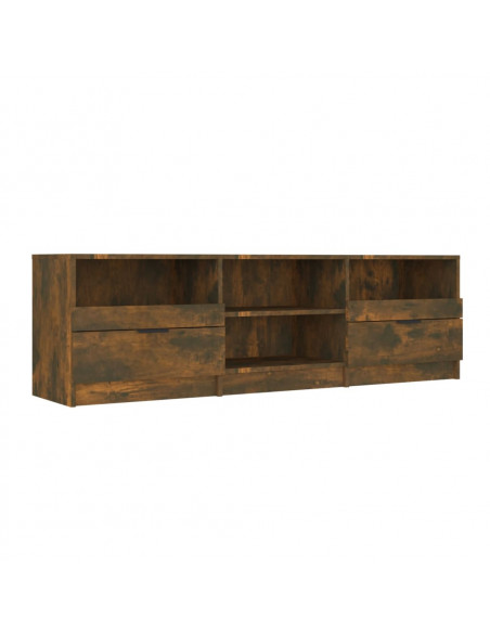 Mobile TV Rovere Fumo 150x33,5x45 cm in Legno Ingegnerizzato