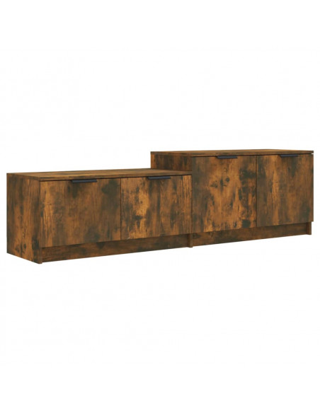 Mobile TV Rovere Fumo 158,5x36x45 cm in Legno Multistrato