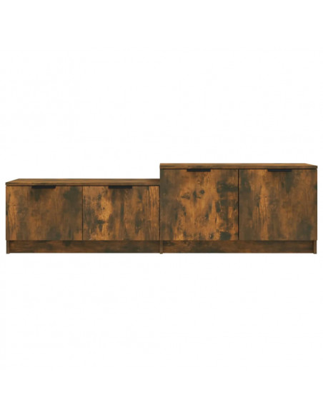 Mobile TV Rovere Fumo 158,5x36x45 cm in Legno Multistrato