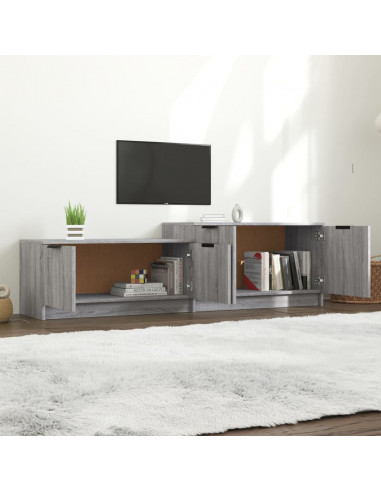 Mobile TV Grigio Sonoma 158,5x36x45 cm in Legno Multistrato