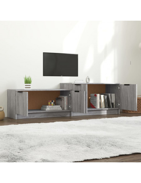Mobile TV Grigio Sonoma 158,5x36x45 cm in Legno Multistrato