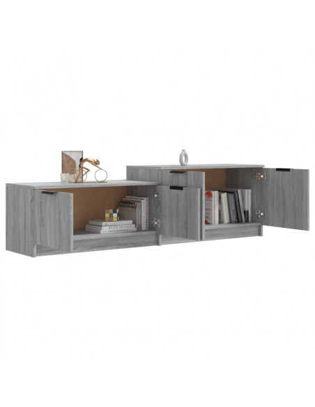 Mobile TV Grigio Sonoma 158,5x36x45 cm in Legno Multistrato