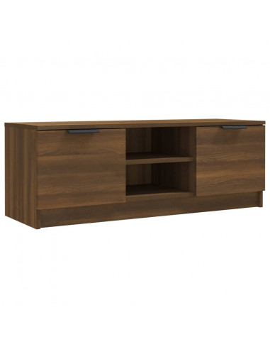 Mobile TV Marrone Rovere 102x35x36,5 cm in Legno Multistrato