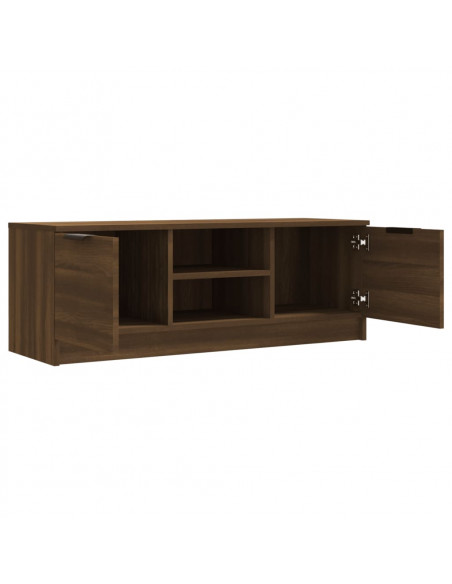 Mobile TV Marrone Rovere 102x35x36,5 cm in Legno Multistrato