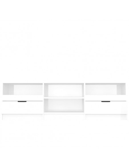 Mobile per TV Bianco Lucido 150x33,5x45cm Legno Ingegnerizzato