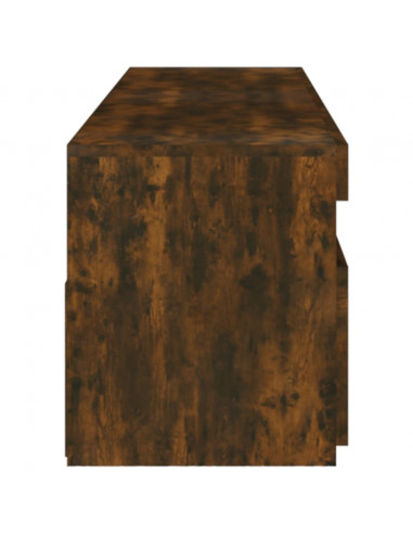 Mobile Porta TV con Luci LED 2pz Rovere Fumo 75x35x40 cm