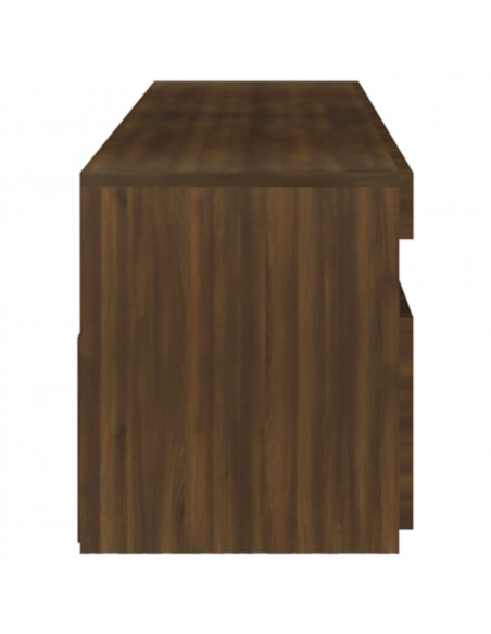 Mobile Porta TV con Luci LED 2pz Rovere Marrone 75x35x40 cm