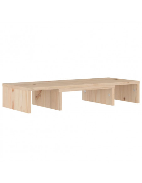 Supporto per Monitor 60x24x10,5 cm in Legno Massello di Pino