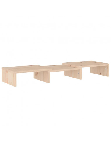 Supporto per Monitor 60x24x10,5 cm in Legno Massello di Pino