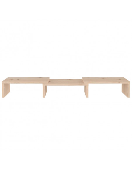 Supporto per Monitor 60x24x10,5 cm in Legno Massello di Pino