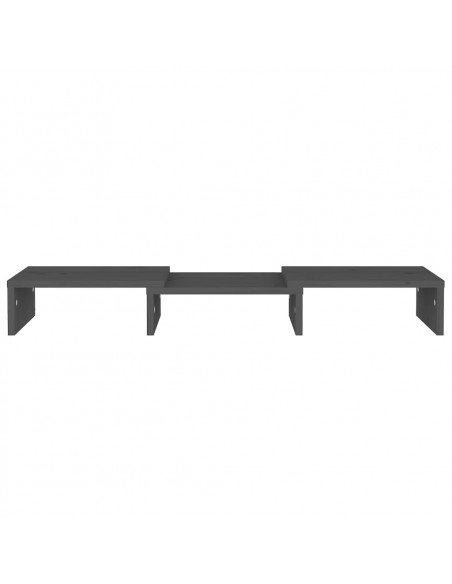 Supporto per Monitor Grigio 60x24x10,5cm Legno Massello di Pino