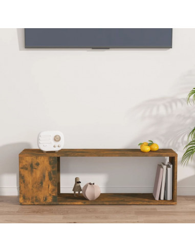 Mobile TV Rovere Fumo 100x24x32 cm in Legno Multistrato