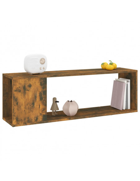 Mobile TV Rovere Fumo 100x24x32 cm in Legno Multistrato