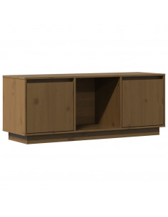 Mobile TV Miele 110,5x35x44 cm in Legno Massello di Pino 2