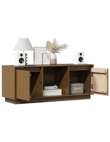 Mobile TV Miele 110,5x35x44 cm in Legno Massello di Pino