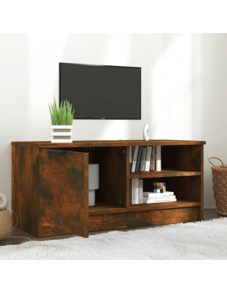 Mobile TV Rovere Fumo 80x35x36,5 cm in Legno Multistrato