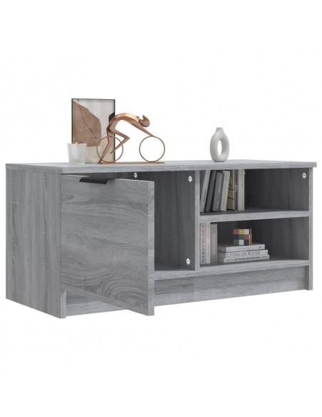 Mobile TV Grigio Sonoma 80x35x36,5 cm in Legno Multistrato