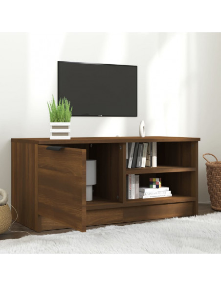 Mobile TV Rovere Marrone 80x35x36,5 cm in Legno Multistrato