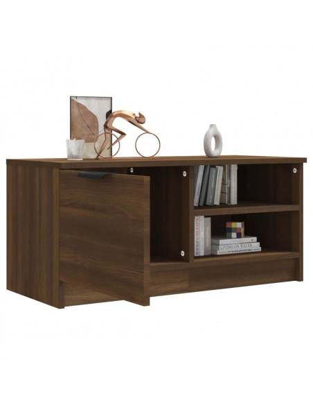 Mobile TV Rovere Marrone 80x35x36,5 cm in Legno Multistrato