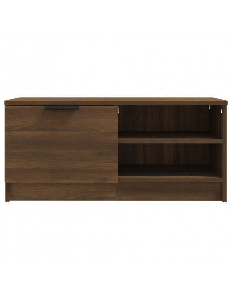 Mobile TV Rovere Marrone 80x35x36,5 cm in Legno Multistrato