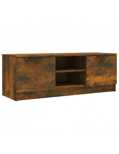 Mobile TV Rovere Fumo 102x35x36,5 cm in Legno Multistrato
