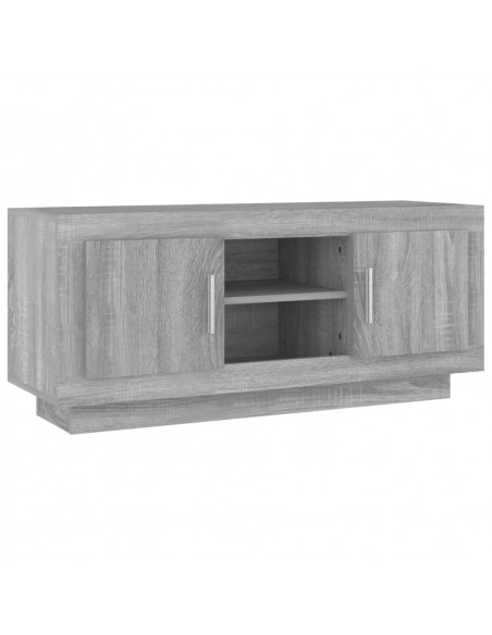 Mobile TV Grigio Sonoma 102x35x45 cm in Legno Multistrato