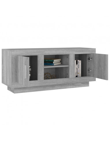 Mobile TV Grigio Sonoma 102x35x45 cm in Legno Multistrato