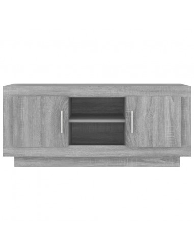 Mobile TV Grigio Sonoma 102x35x45 cm in Legno Multistrato