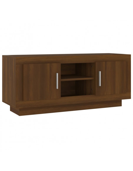 Mobile TV Rovere Marrone 102x35x45 cm in Legno Multistrato