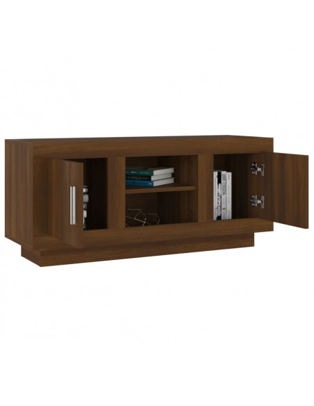Mobile TV Rovere Marrone 102x35x45 cm in Legno Multistrato