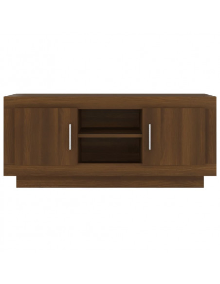 Mobile TV Rovere Marrone 102x35x45 cm in Legno Multistrato