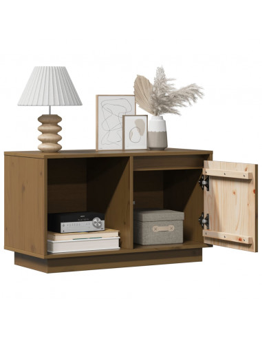 Mobile TV Miele 74x35x44 cm in Legno Massello di Pino