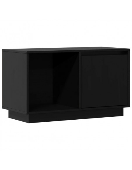 Mobile Porta TV Nero 74x35x44 cm in Legno Massello di Pino