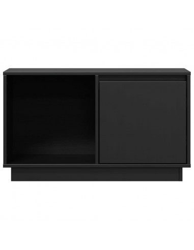 Mobile Porta TV Nero 74x35x44 cm in Legno Massello di Pino