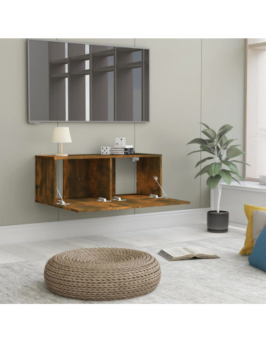 Mobile TV Rovere Fumo 80x30x30 cm in Legno Multistrato