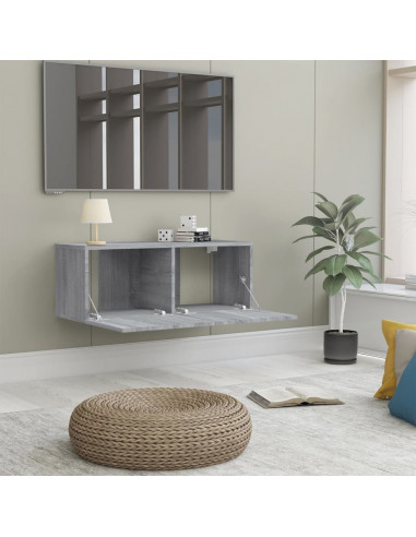 Mobile TV Grigio Sonoma 80x30x30 cm Legno Multistrato