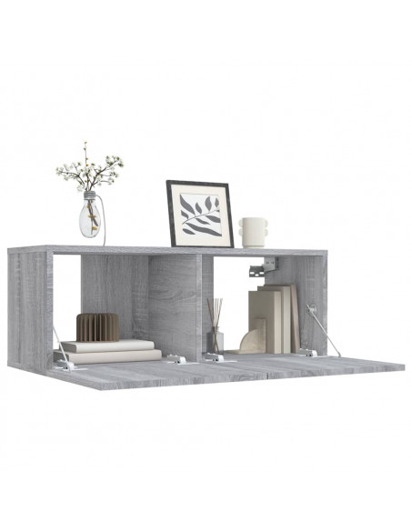 Mobile TV Grigio Sonoma 80x30x30 cm Legno Multistrato