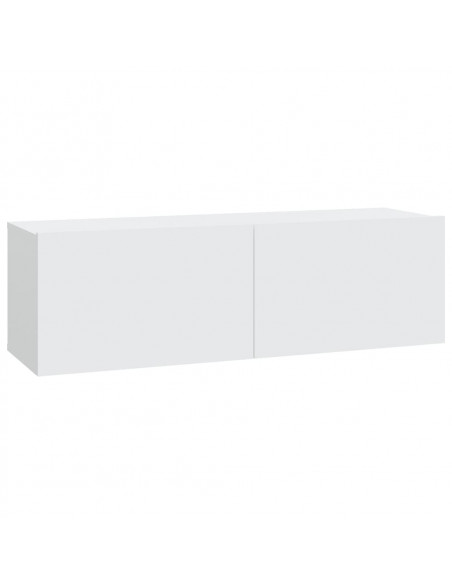 Mobili TV da Parete 2 pz Bianchi 100x30x30 cm Legno Multistrato